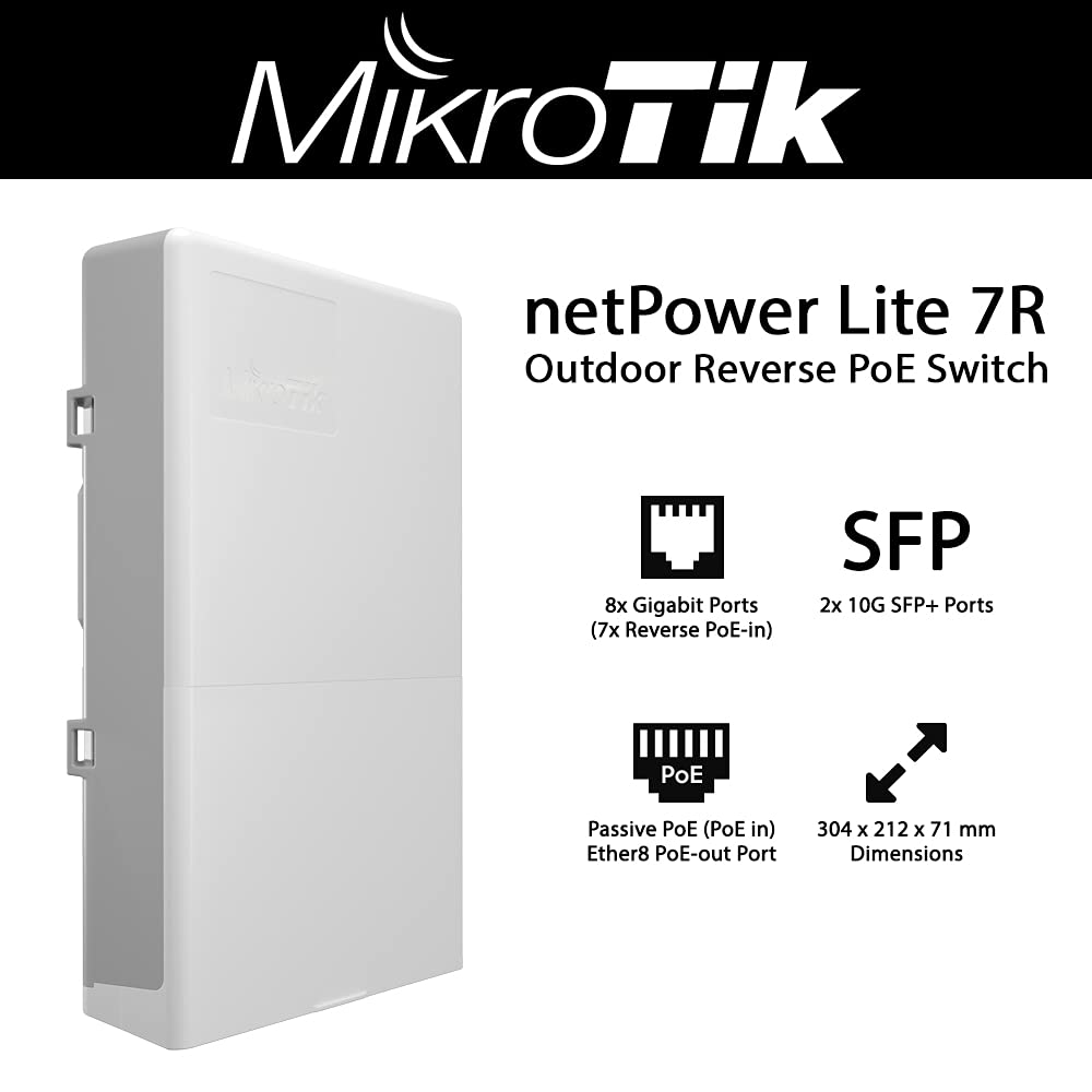 Switch Mikrotik CSS610-1Gi-7R-2S+OUT
