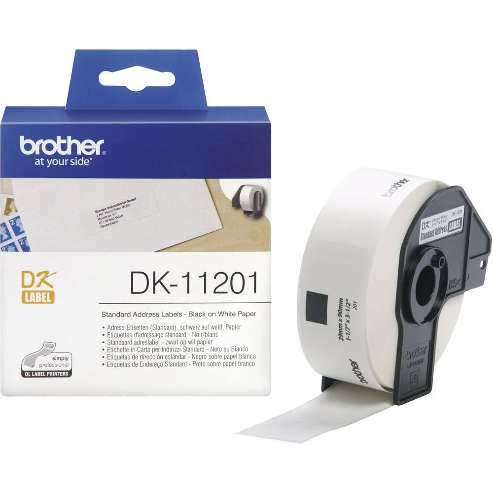 BROTHER P-TOUCH DK-11201 die-cut standard address label 29x90mm 400 labels