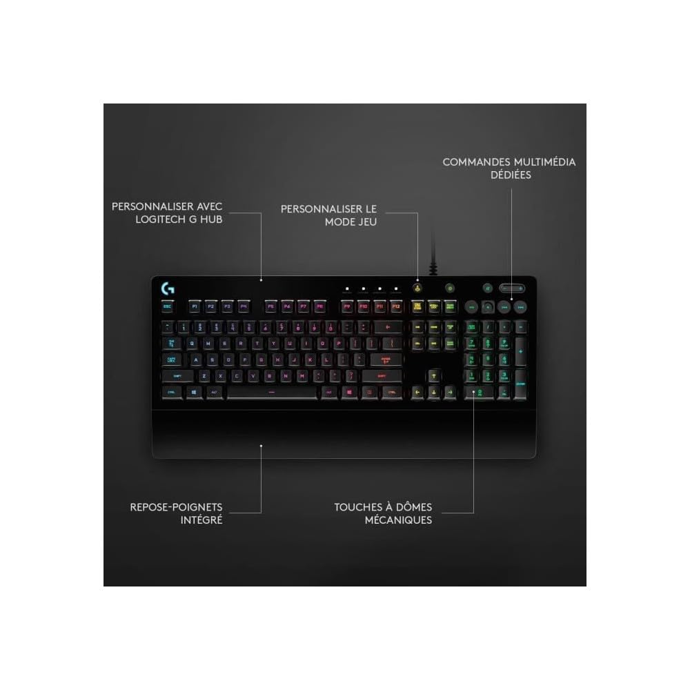 LOGITECH G213 Prodigy Gaming Keyboard - USB (FR)