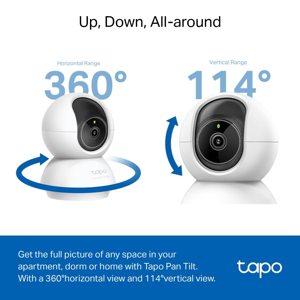 TP-LINK Pan/Tilt AI Home Security Wi-Fi Camera 3K 5MP 2880x1620 2.4GHz