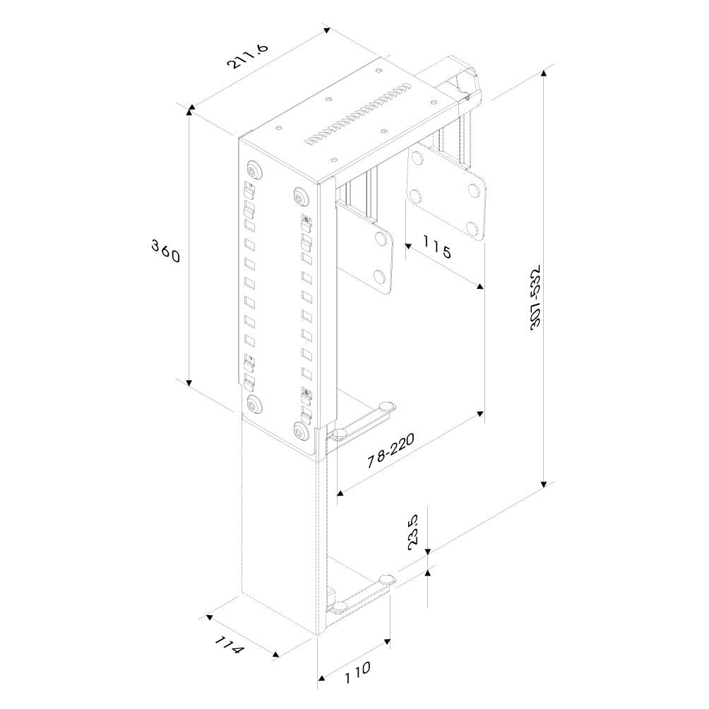 NEOMOUNTS CPU-D100BLACK Support pour ordinateur - max 30 kg - universel