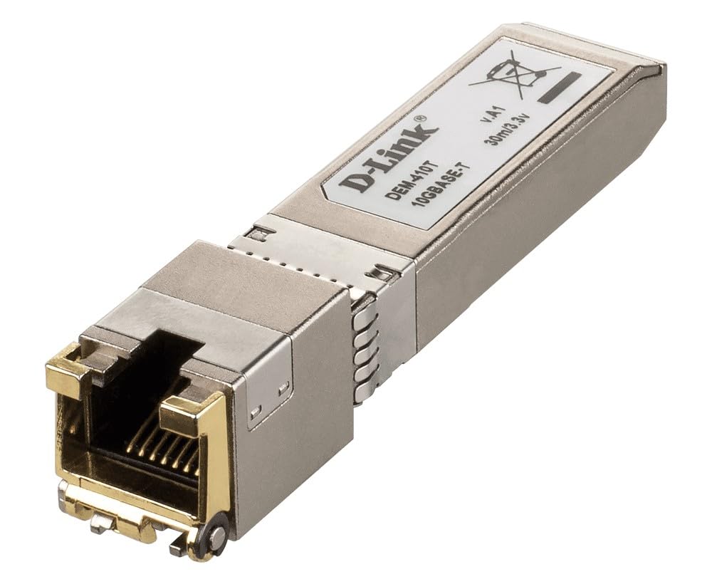 D-LINK 10G SFP+ RJ-45 Transceiver 10Gbit/s Full Duplex up to 30m Cat.6a Cable length at 10GBASE-T and up to 100m