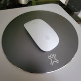 XTREMEMAC Tapis de souris rond en aluminium Gris