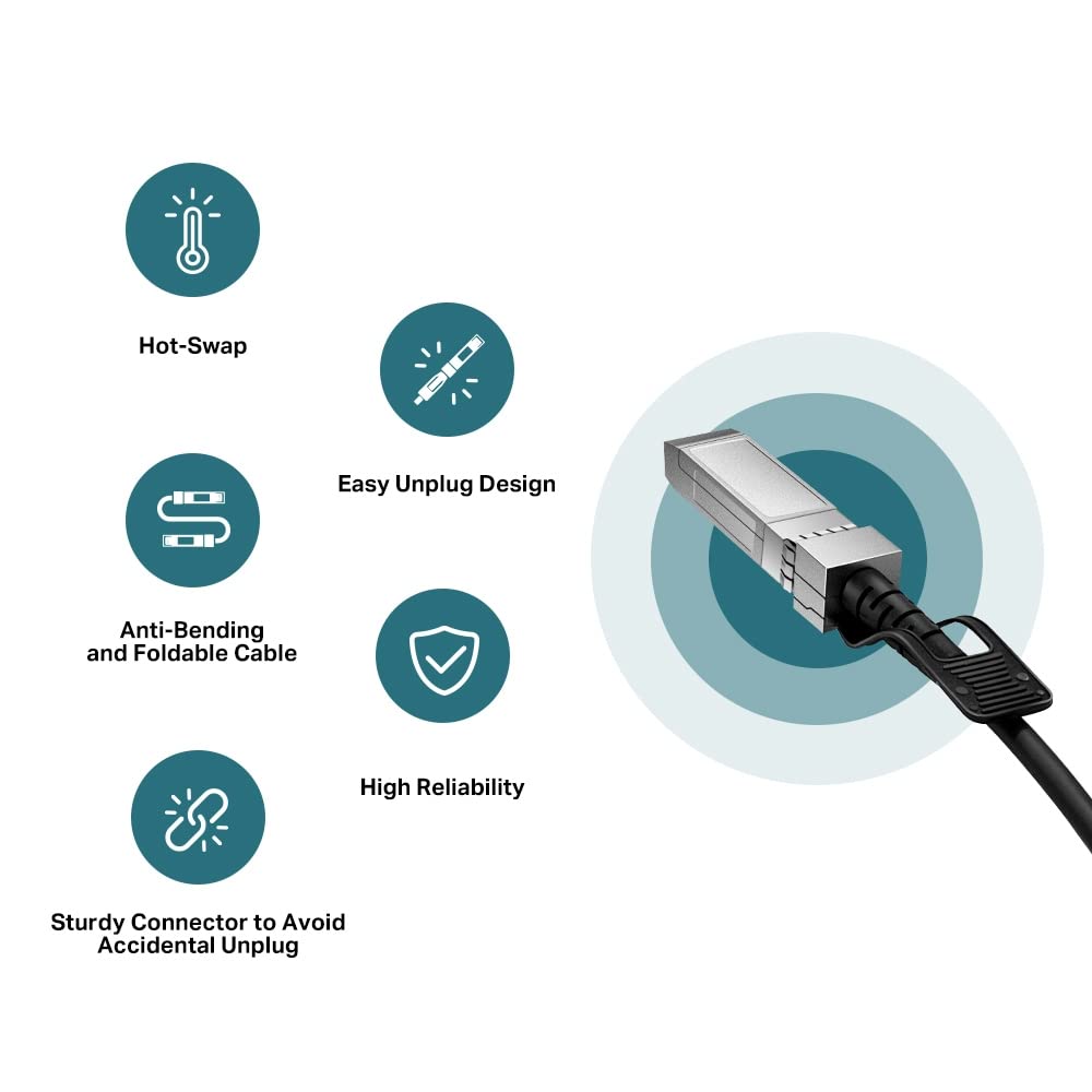 TP-LINK Omada 3m Direct Attach SFP+ Cable for 10 Gigabit Connections