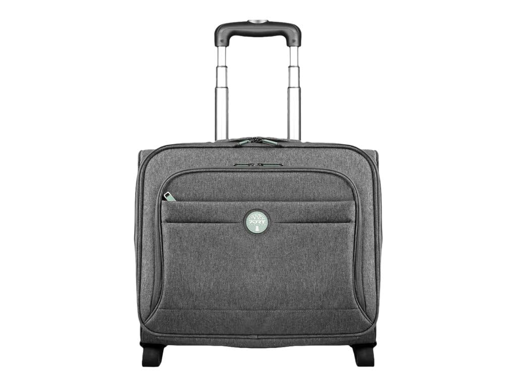 PORT DESIGNS Eco Trolley Made from Recycled Materials Mono Compartment Clamshell Trolley Padded 15.6p Laptop Compartment