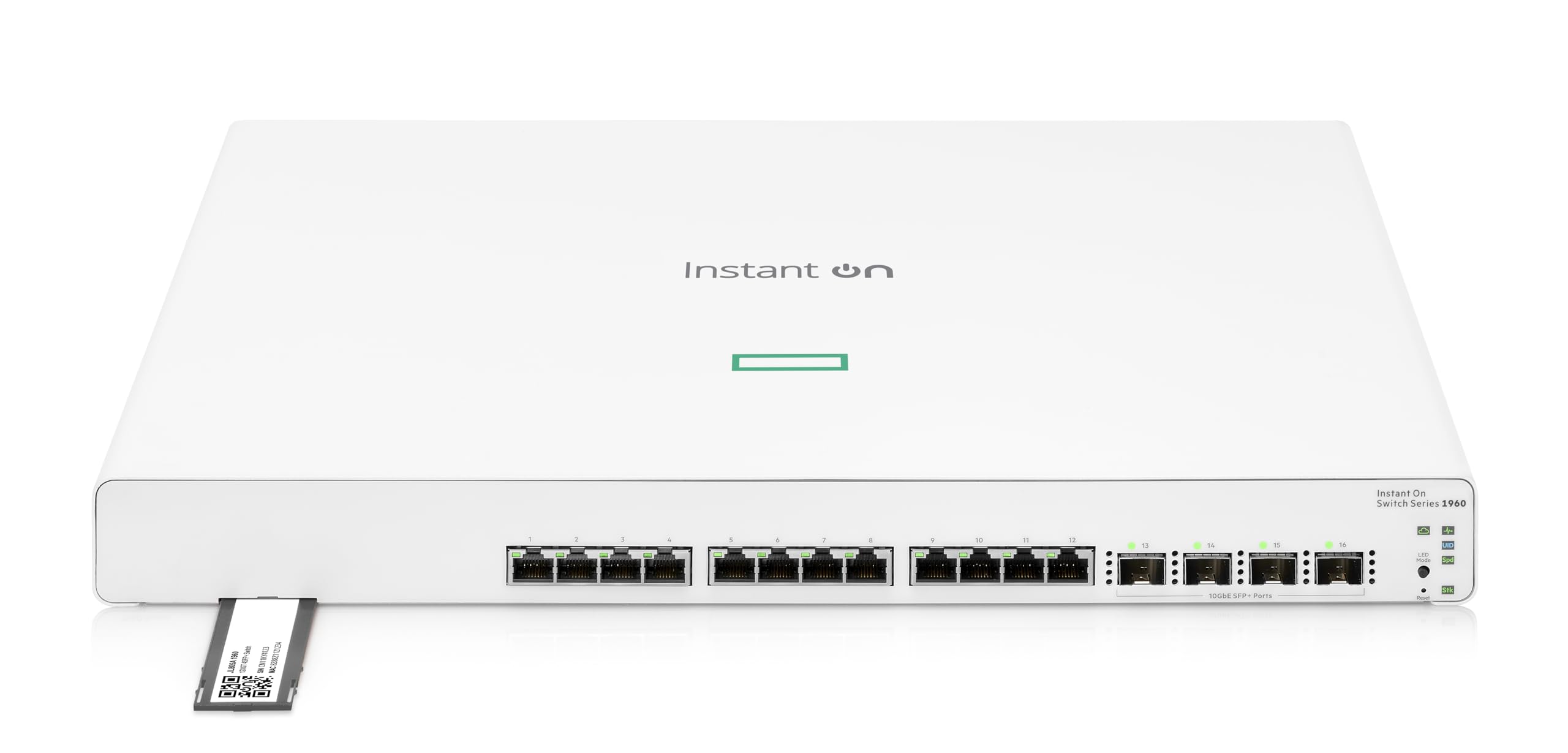 HPE Networking Instant On 1960 12XGT 4SFP+ Switch Commutateur C2+ intelligent 12 x 100/1000/10000 + 4 x 10 Gigabit SFP+
