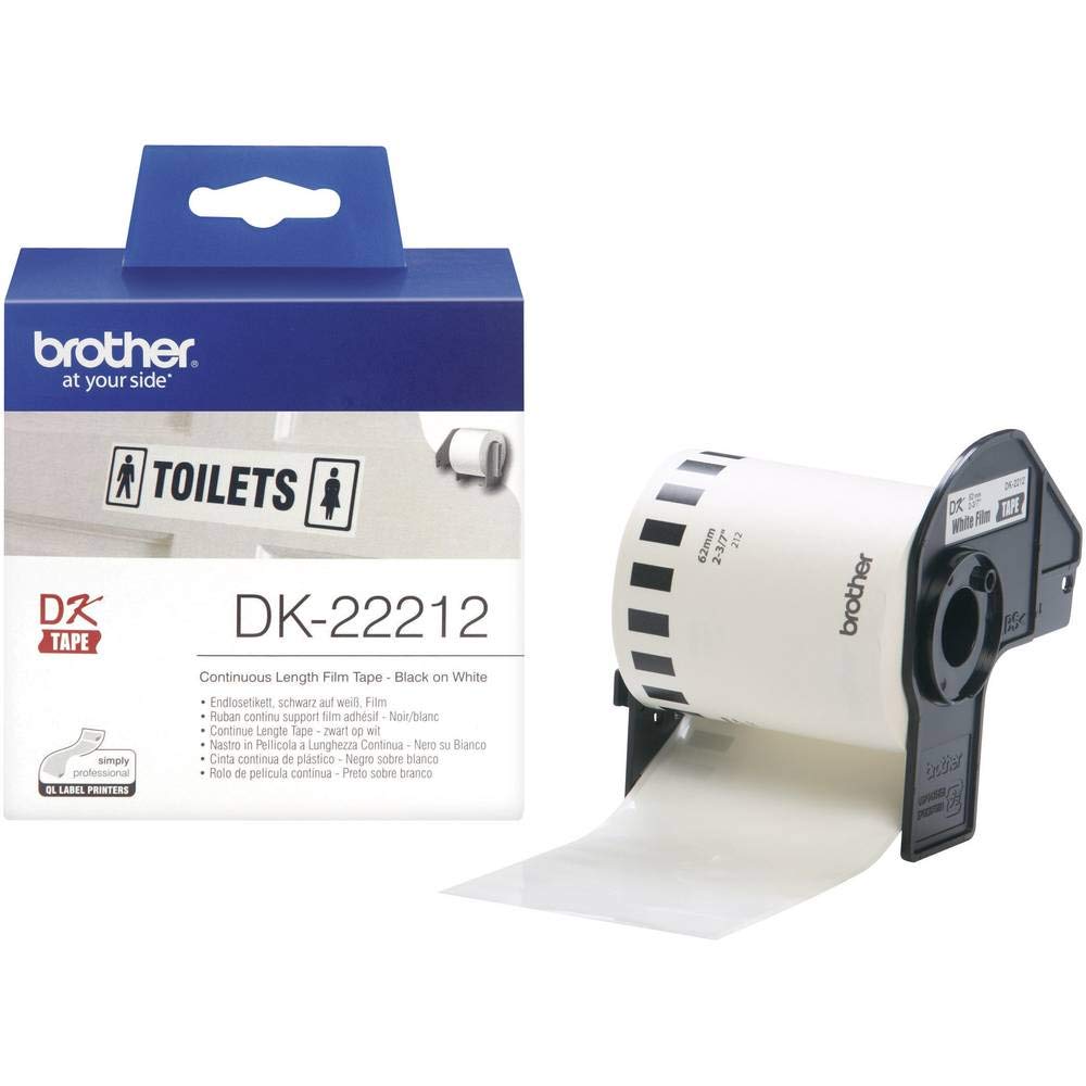 BROTHER P-TOUCH DK-22212 blanc continue length film 62mm x 15.24m