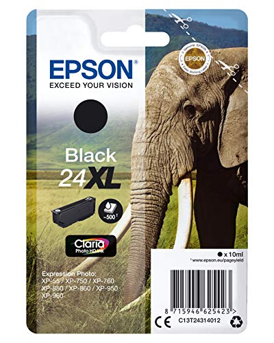 EPSON 5LB 24XL ink cartridge black high capacity 10ml 500 pages 1-pack RF-AM blister w/s