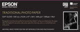 EPSON S045054 Traditional photo  papier inkjet 330g/m2 432mm x 15m 1 rouleau pack de 1