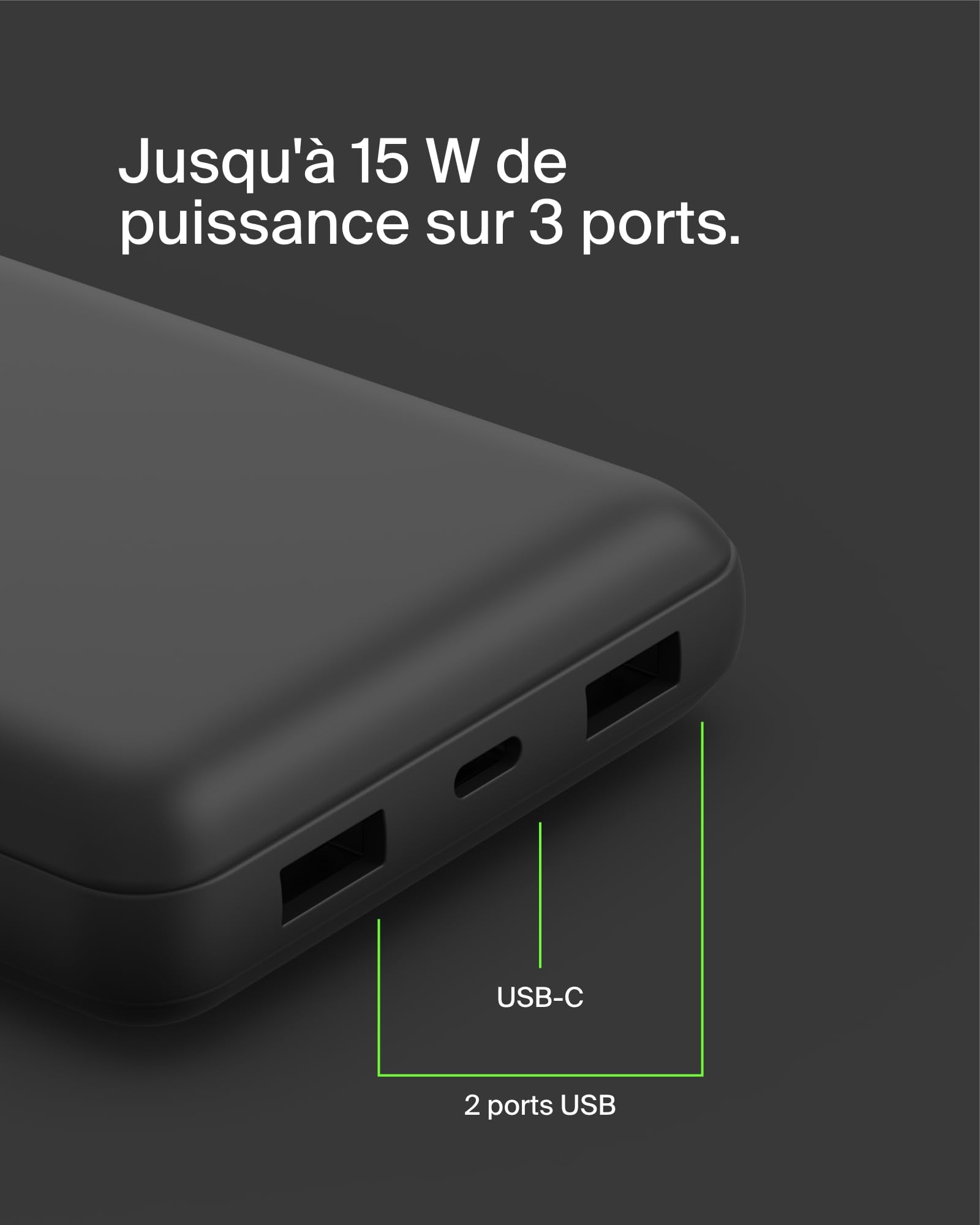BELKIN Powerbank 20000mAh 15 W USB-C et USB-A