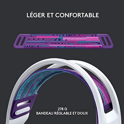 LOGITECH G G733 LIGHTSPEED Wireless RGB Gaming Headset Headset full size 2.4 GHz wireless white
