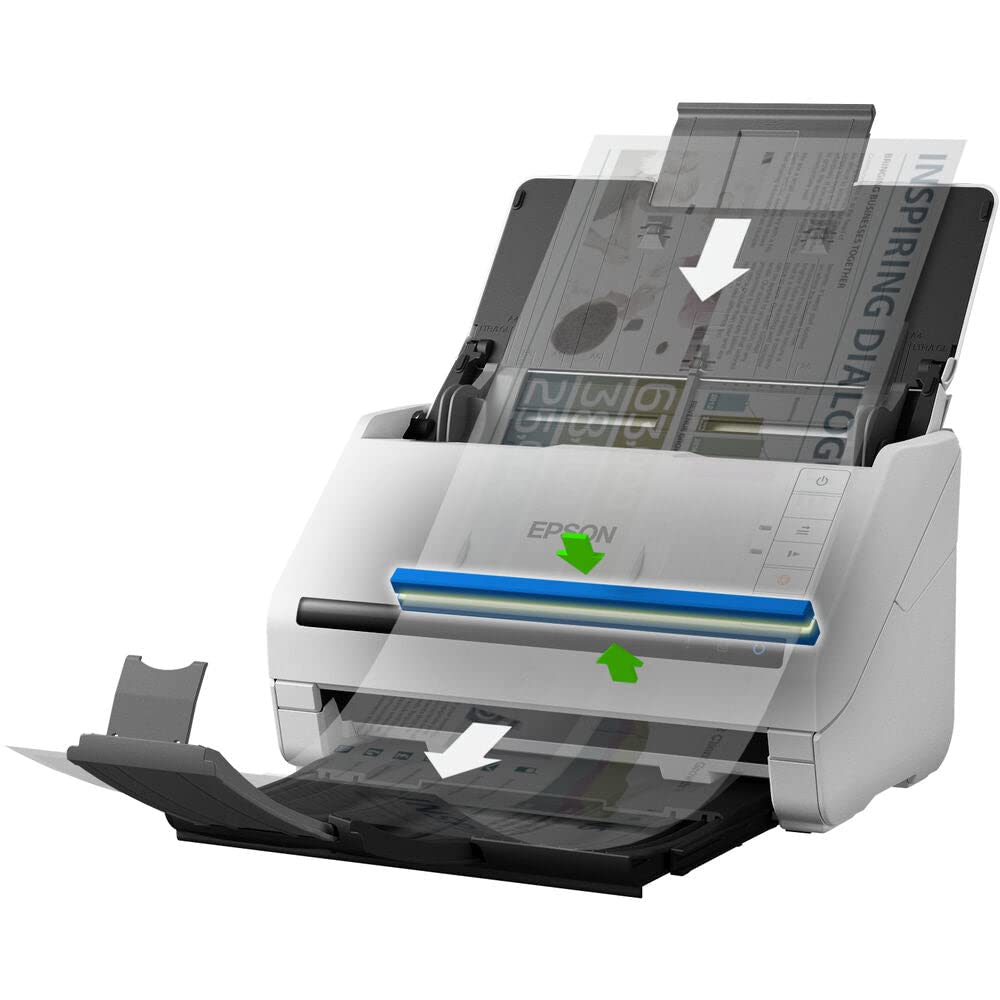 EPSON WorkForce DS-530II Document scanner Duplex 215.9x6096mm 600x600dpi 35ppm ADF 50sheets 4000scans/d USB 3.0