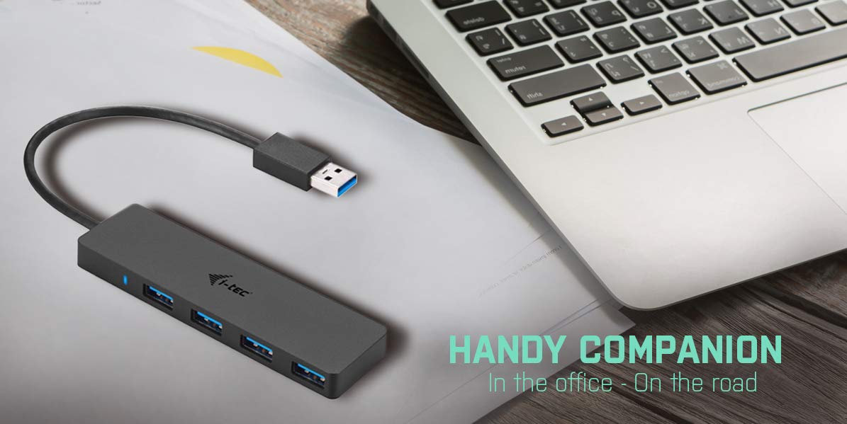 I-TEC USB 3.0 Slim Passive HUB 4 Port without power adapter ideal for Notebook Ultrabook Tablet PC