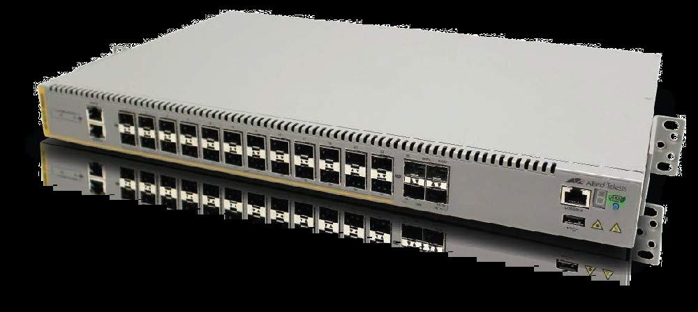 ALLIED Stackable L3 switch with 24x 100/1000 SFP ports and 4 10G SFP+ ports Dual DC Power supplies