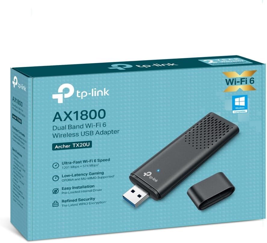 TP-LINK AX1800 Dual Band Wi-Fi 6 USB Adapter