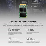 TRANSCEND 256Go M.2 2242 SSD SATA3 B+M Key TLC