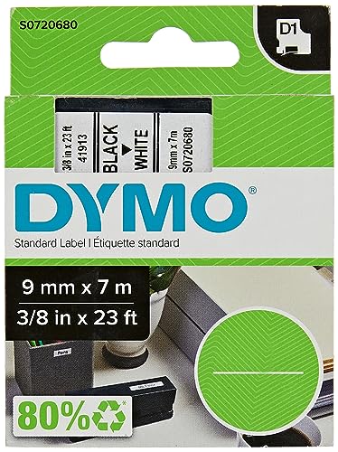 DYMO Ruban D1 - 9 mm noir sur blanc