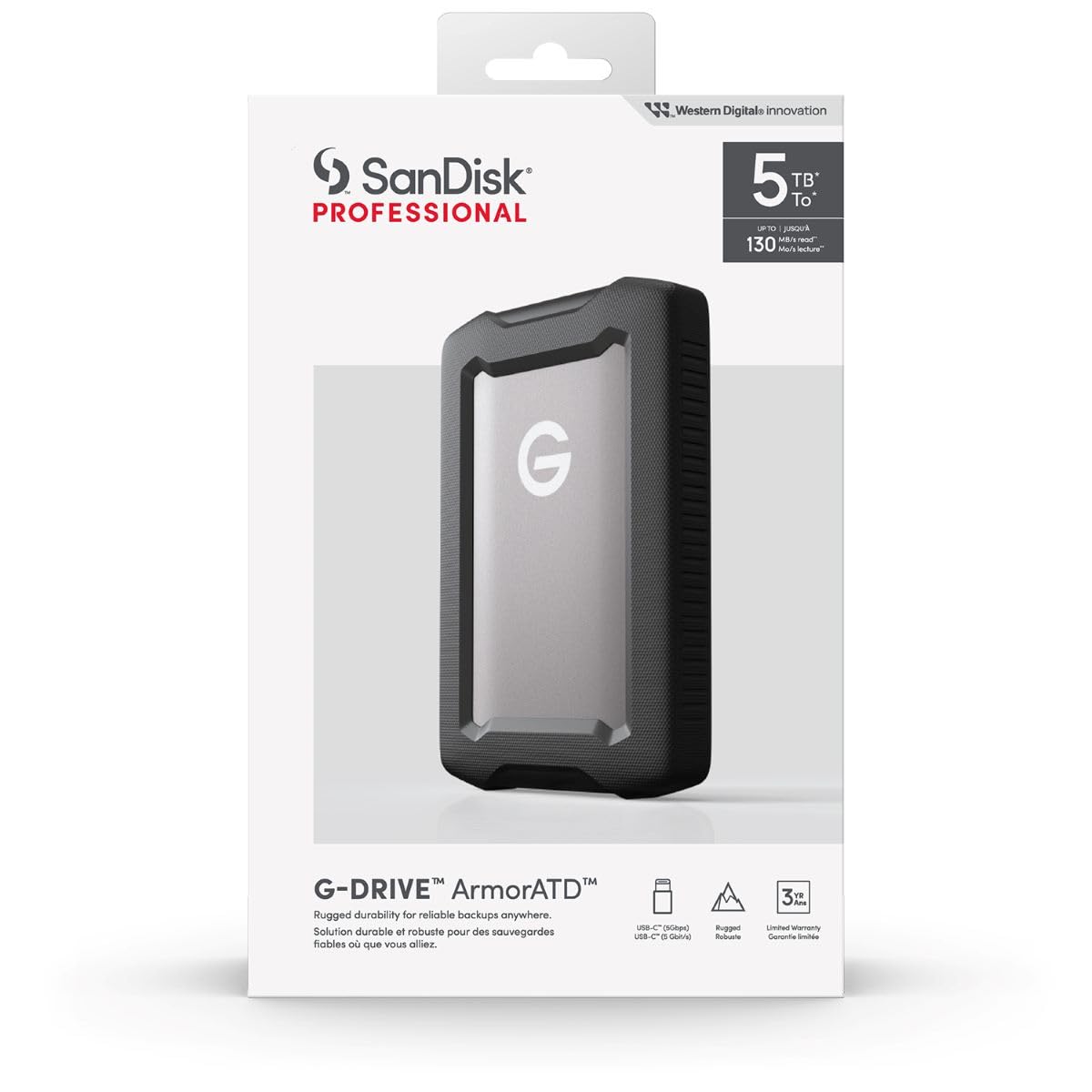 SANDISK Professional G-DRIVE ArmorATD 5To 2.5p Space Grey WW New Version