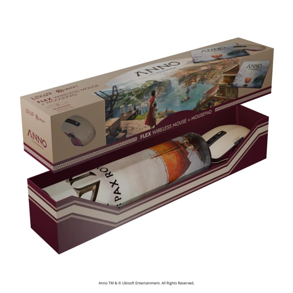 LEXIP X UBISOFT ANNO 117 Bundle Flex Pro-Air Mouse + Mousepad
