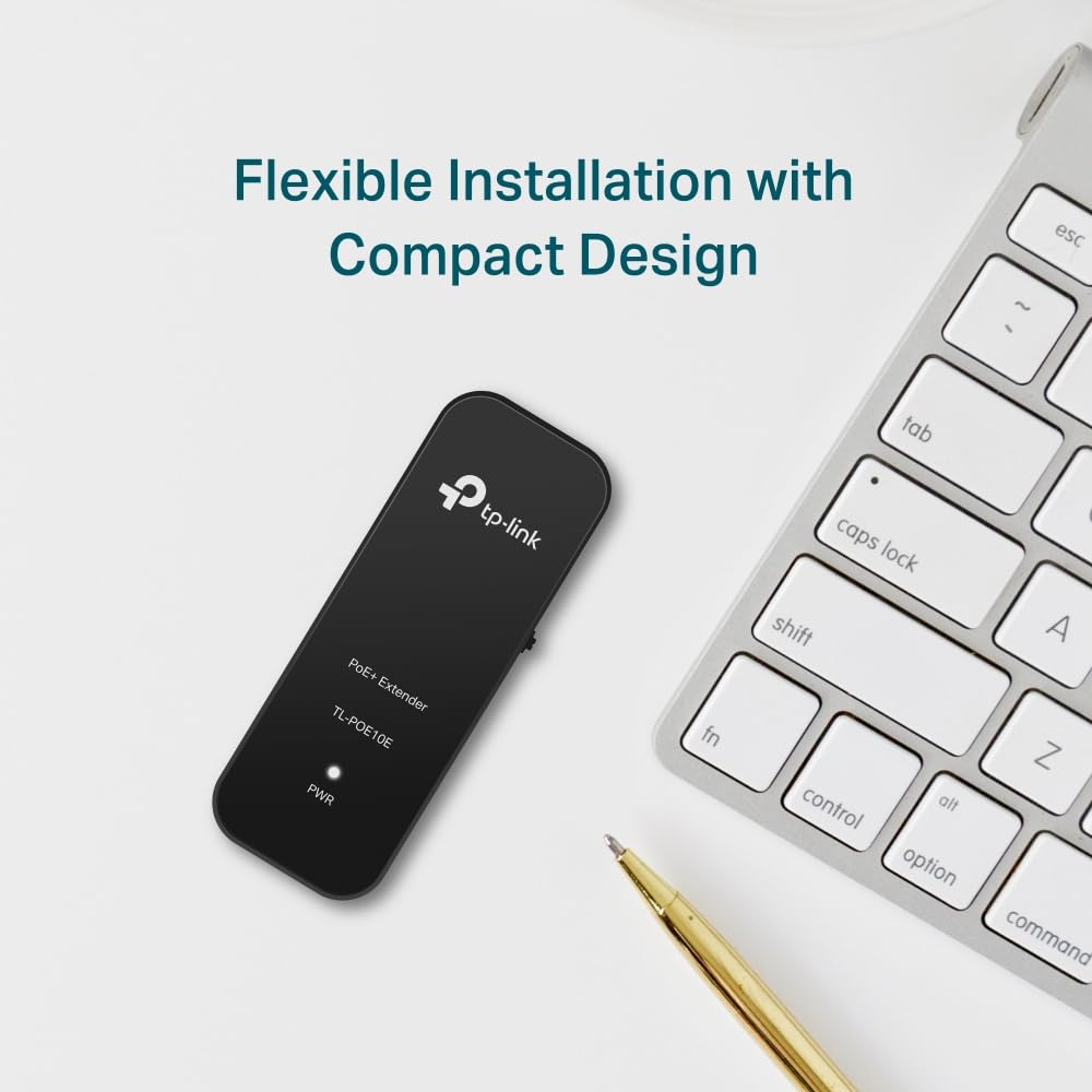 TP-LINK Omada Fast Ethernet PoE+ Extender 1x 10/100 Mbps RJ45 PoE IN Port 1x 10/100 Mbps RJ45 PoE OUT Port