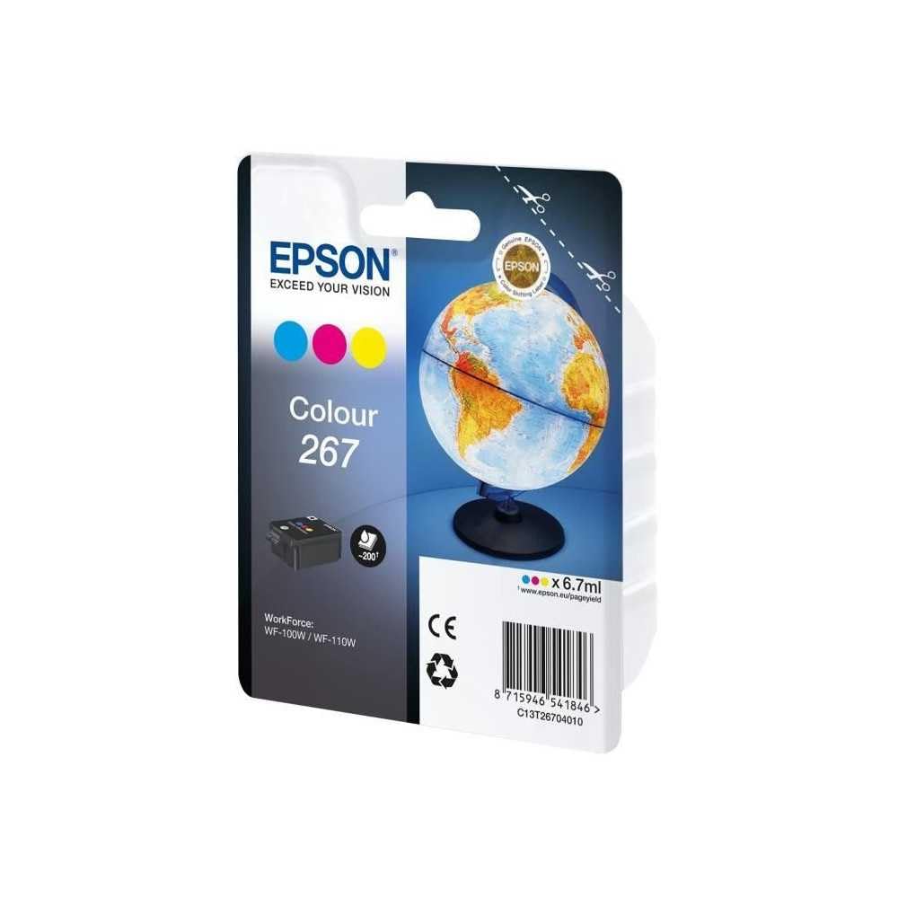 EPSON 2LB 267 ink cartridge cyan magenta and yellow standard capacity 200 pages 1-pack RF-AM blister w/s