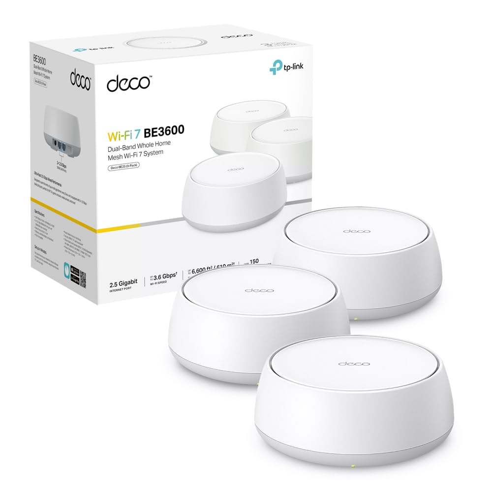 TP-LINK Deco BE25 3-pack BE3600 Whole Home Mesh Wi-Fi 7 System