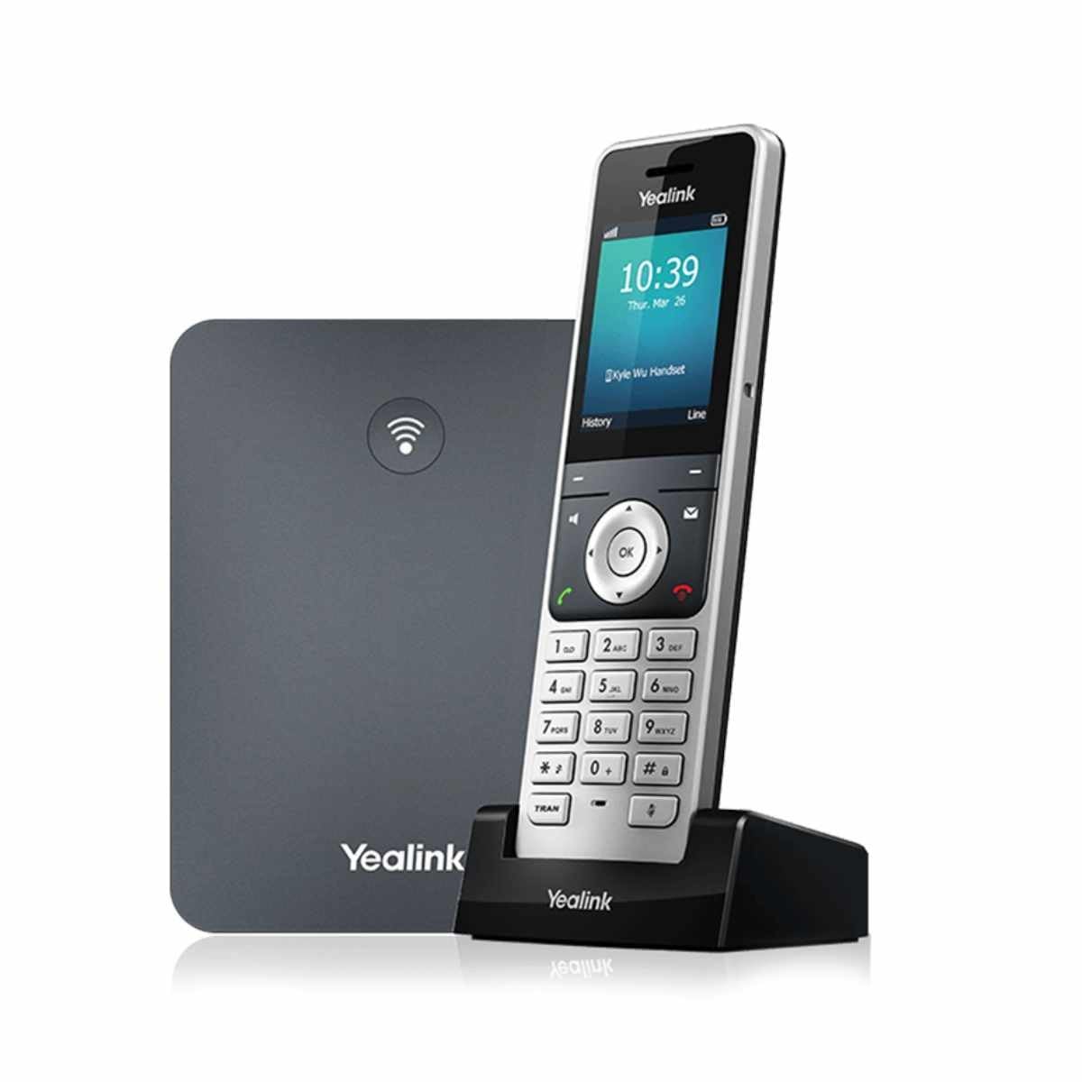 Yealink W76P Téléphone IP Mobile Sans Fil 20 Lignes Gris 1000 Entrées Écran de 24 Pouces
