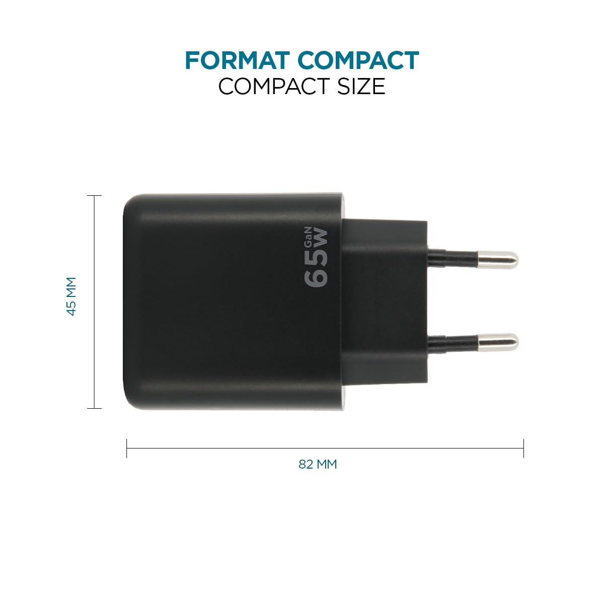 Wall Charger 65W 2 USB C+1 USB A GaN