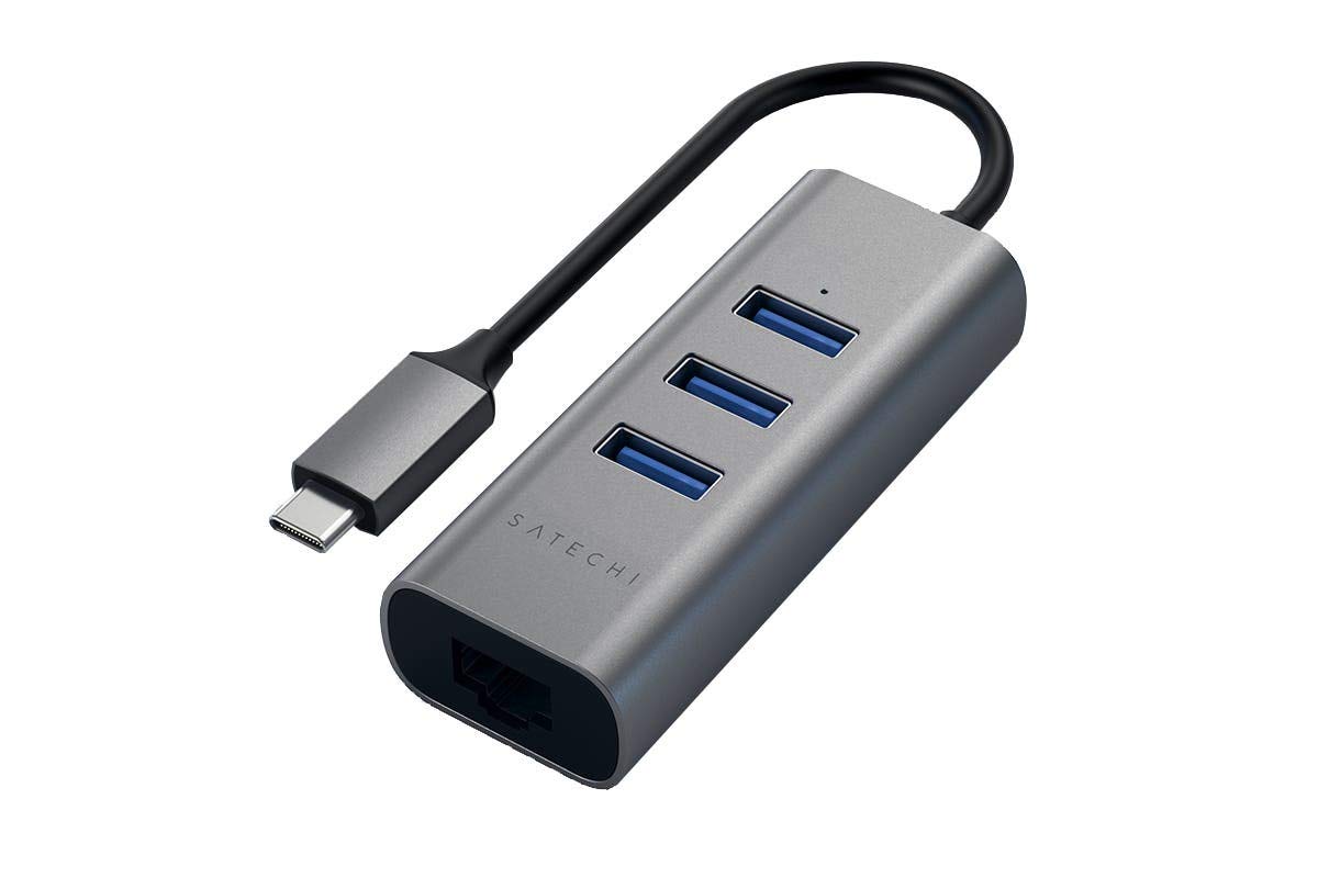 SATECHI Hub TypeC 3xUSB Ethernet Sp.Gray