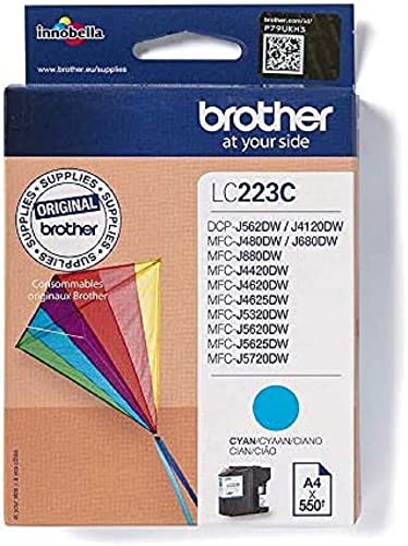 BROTHER LC-223 cartouche d encre cyan capacité standard 550 pages pack de 1