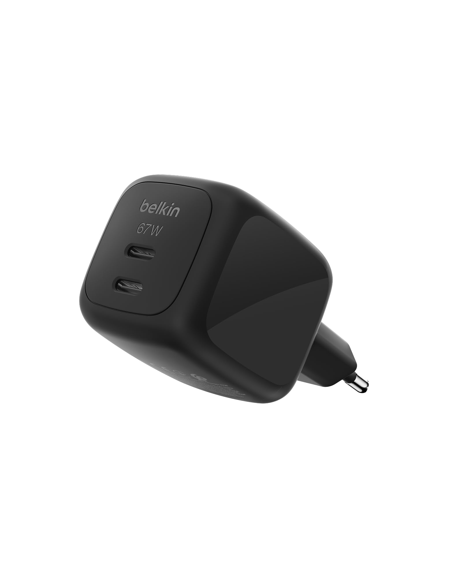 BELKIN BoostCharge 67W Dual USB-C PD Wall Charger with PPS BLK
