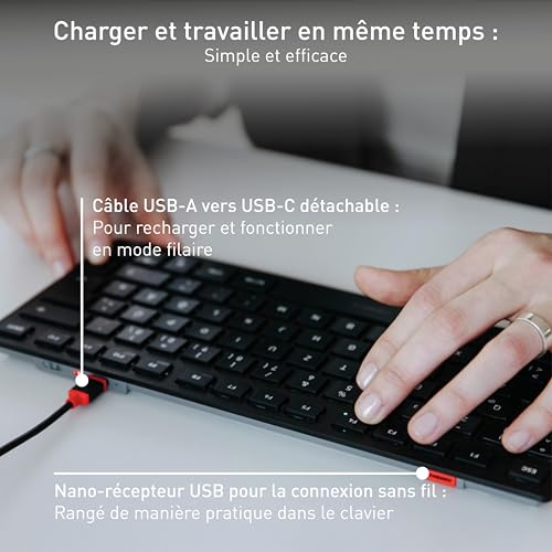 CHERRY Clavier compact KW 9200 MINI rechargeable