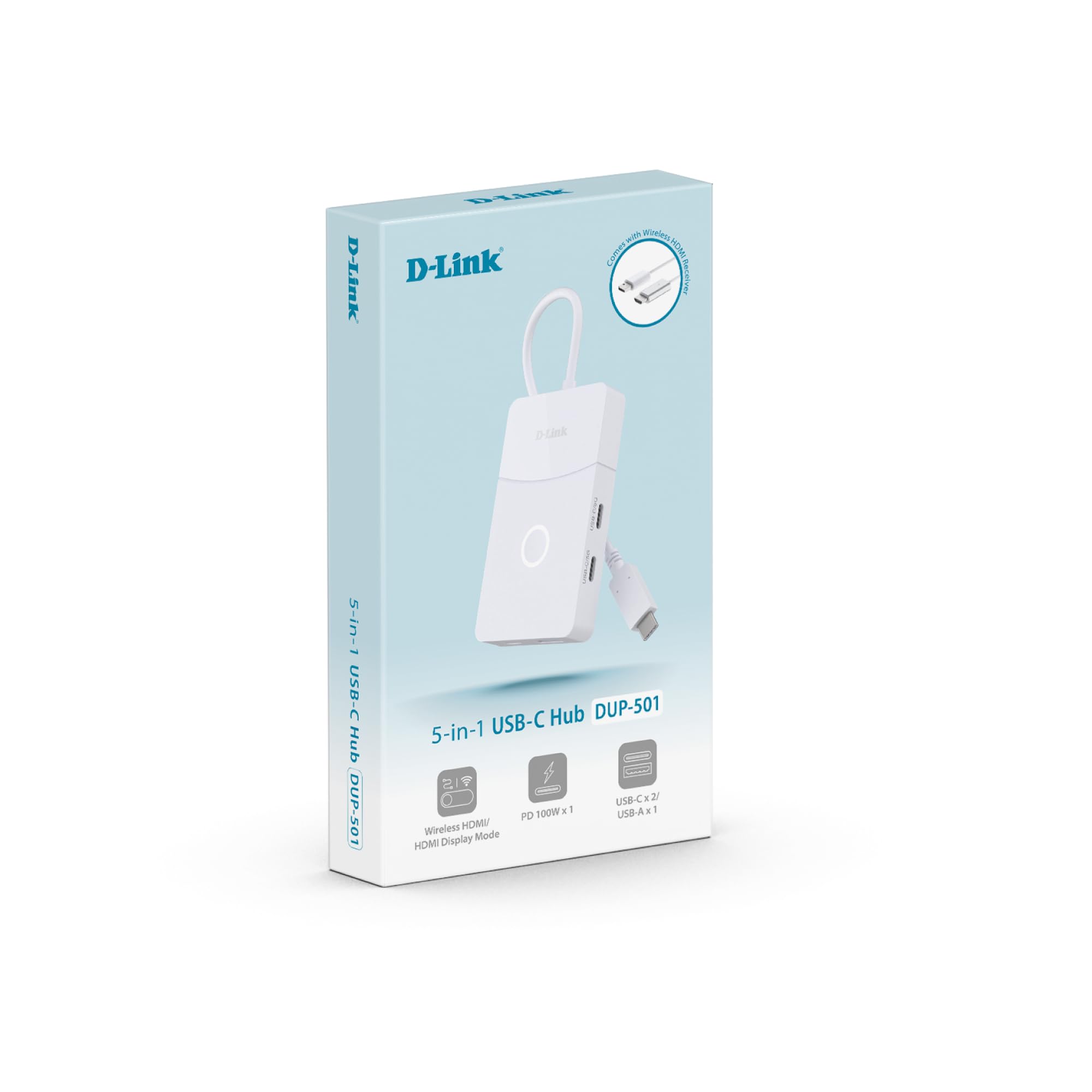 D-LINK Station daccueil USB-C 5-en-1 - Wireless HDMI