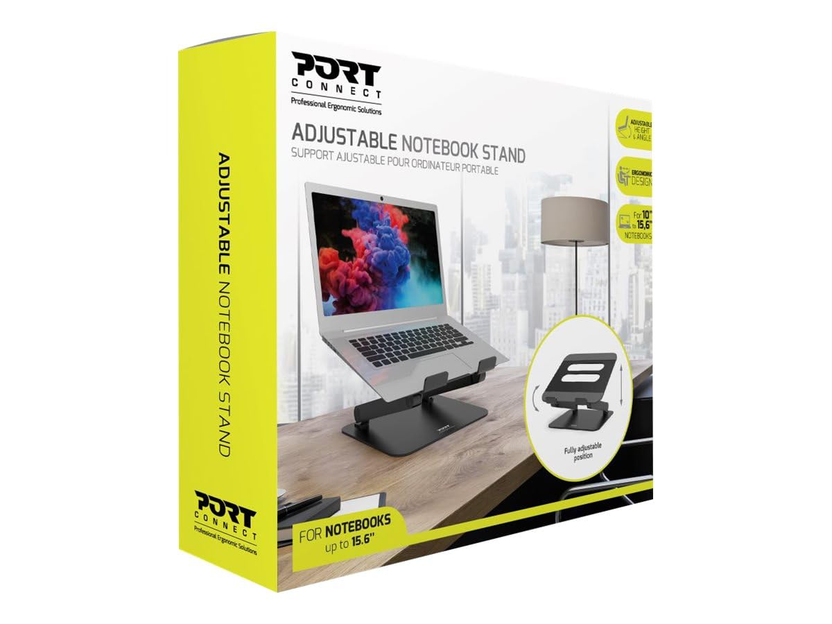 PORT DESIGNS Adjustable Ergonomic Notebook Stand for notebooks from 10p to 15.6p