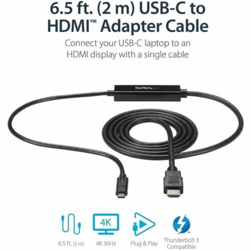 2m USB-C to HDMI Adapter Cable - 4K 30Hz