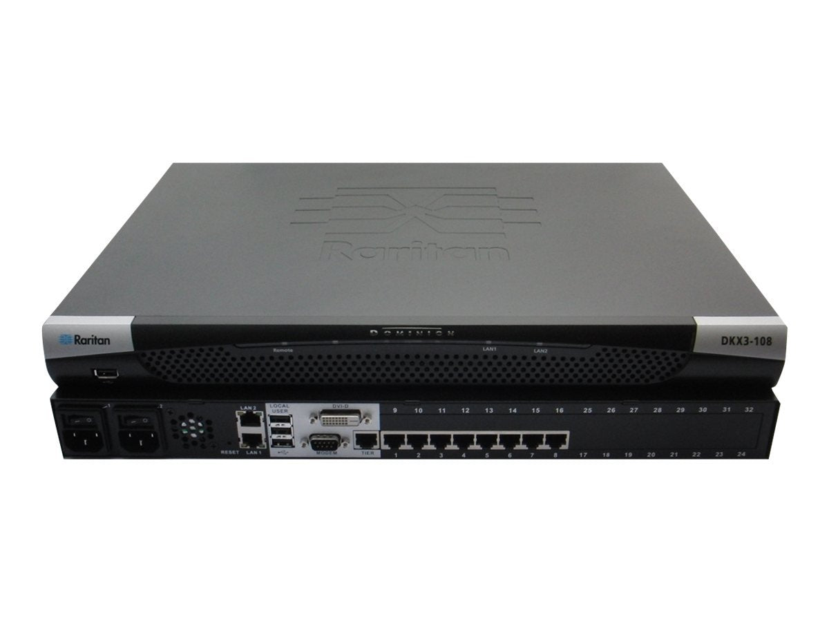 RARITAN DKX3-108 Switch KVM IP Cat5 8p. 1 local/ 1 distant + 8 modules VGA/USB