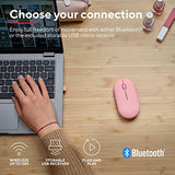 TRUST Souris sans fil PUCK Ultra-plate rechargeable - Rose