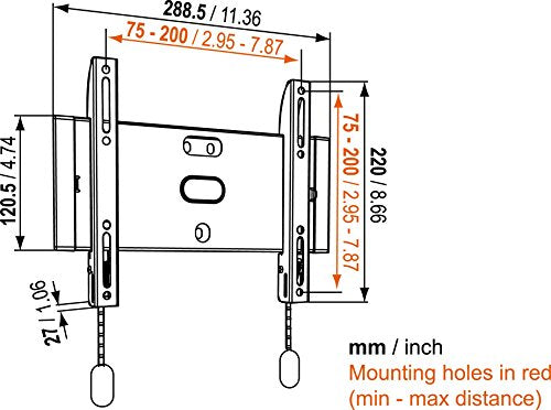 TVM120H05 FIXED TV MOUNT 43"