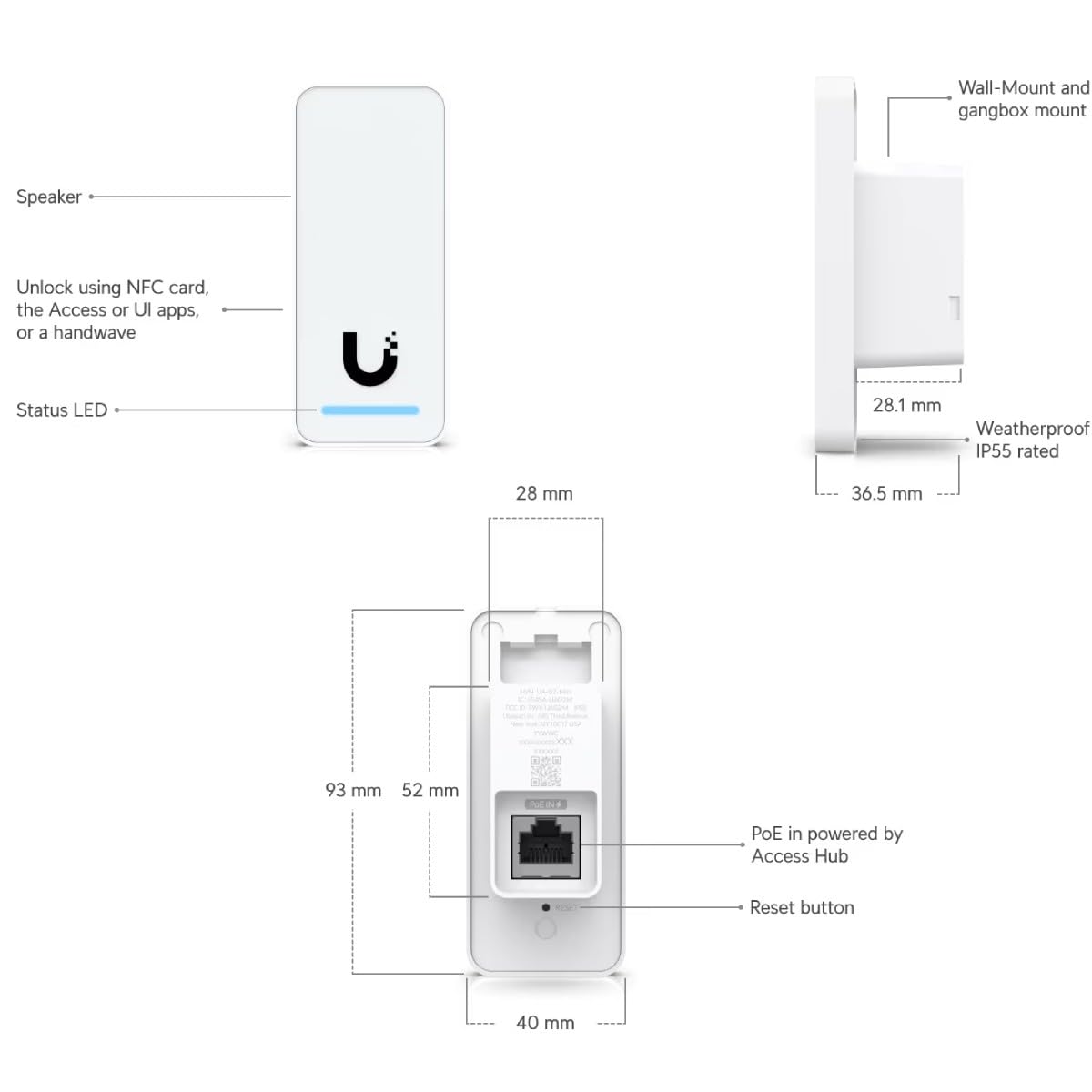 Ubiquiti UA-G2-SK G2 Starter Kit systeme de sécurité et de contrôle d'acces Noir, Argent