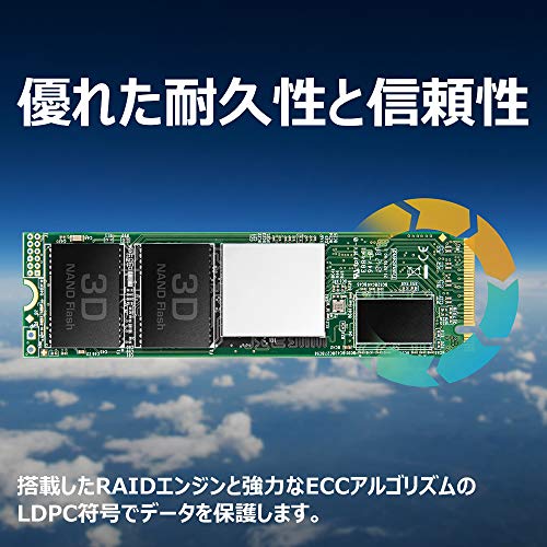 TRANSCEND 256Go M.2 2280 PCIe Gen3x4 M-Key puce 3D TLC avec Dram