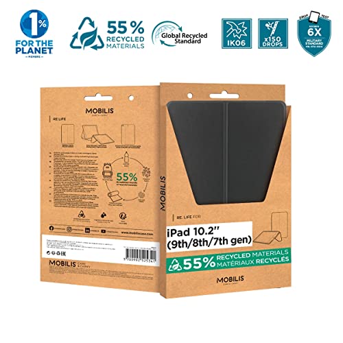 MOBILIS Coque de protection avec rabat RE.LIFE pour iPad 10.2   - Noir