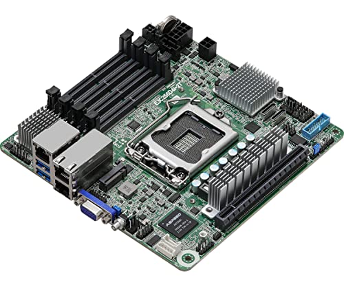 ASRock E3C256D4I-2T, 1xSKT LGA1200, Intel E-2300, C256, 4xDIMM, SATA, 1xM.2, 2x10GbE, IPMI