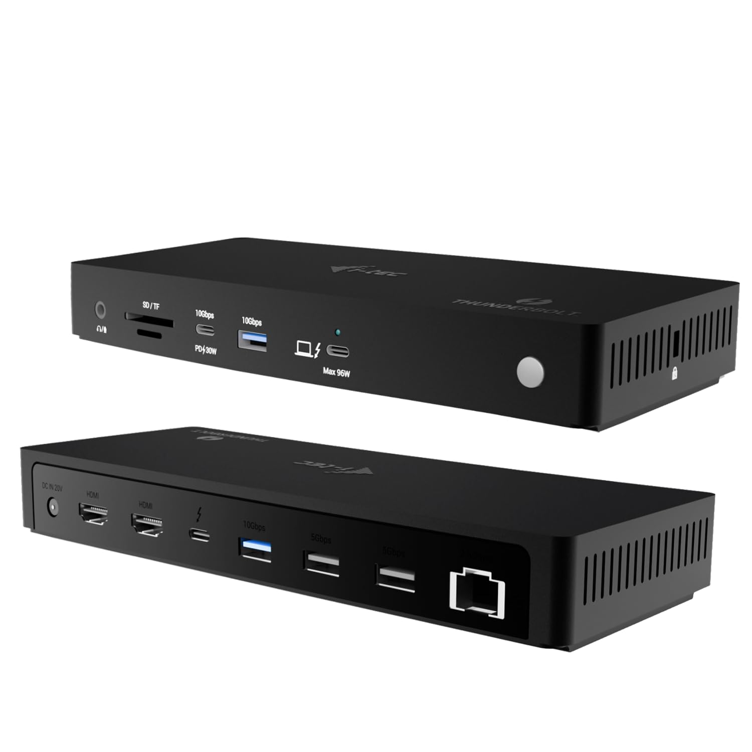 I-TEC Thunderbolt4 3xDisplay DS 2xHDMI 1xTB3 1x2.5GLAN 1xUSB-C Gen2 2xUSB-A Gen2 2xUSB-A Gen1 SD+TF Cardreader 1x Audio/Mic PD 96W