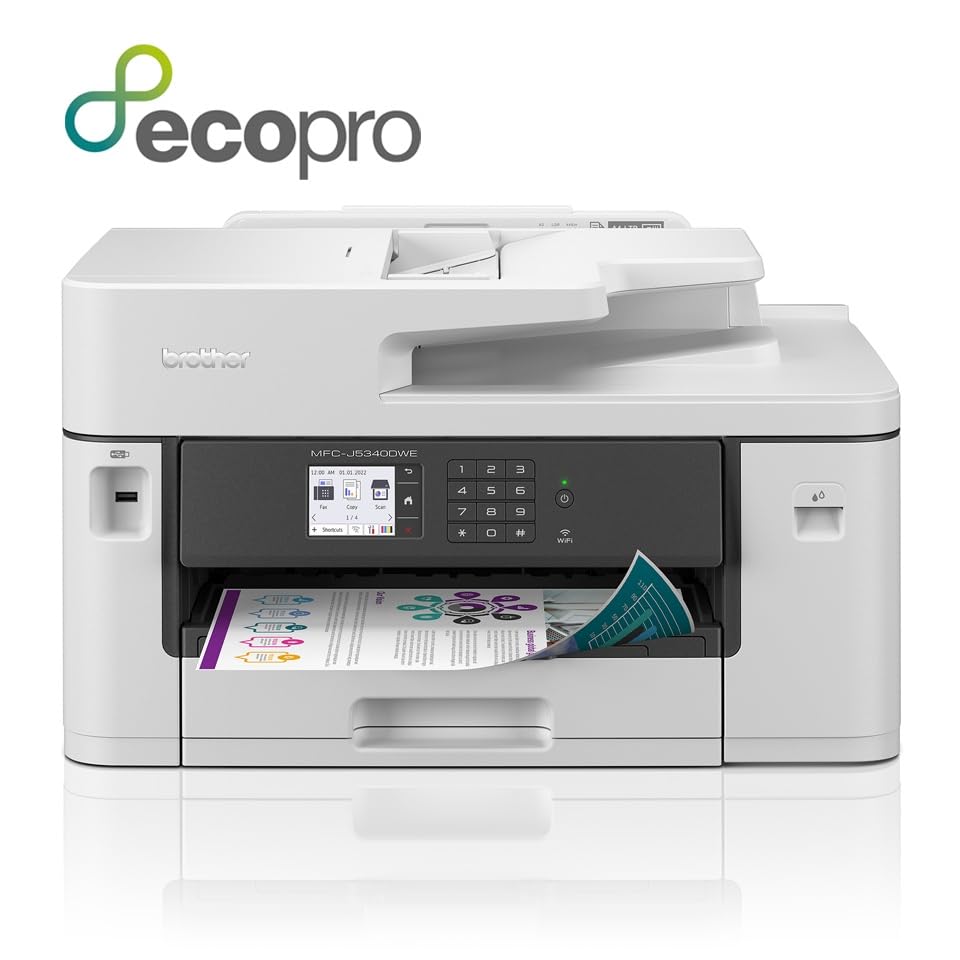 BROTHER MFCJ5340DWE A3 ECOPRO Inkjet Multifunction Printer 4in1 28/21ppm 1200x4800dpi