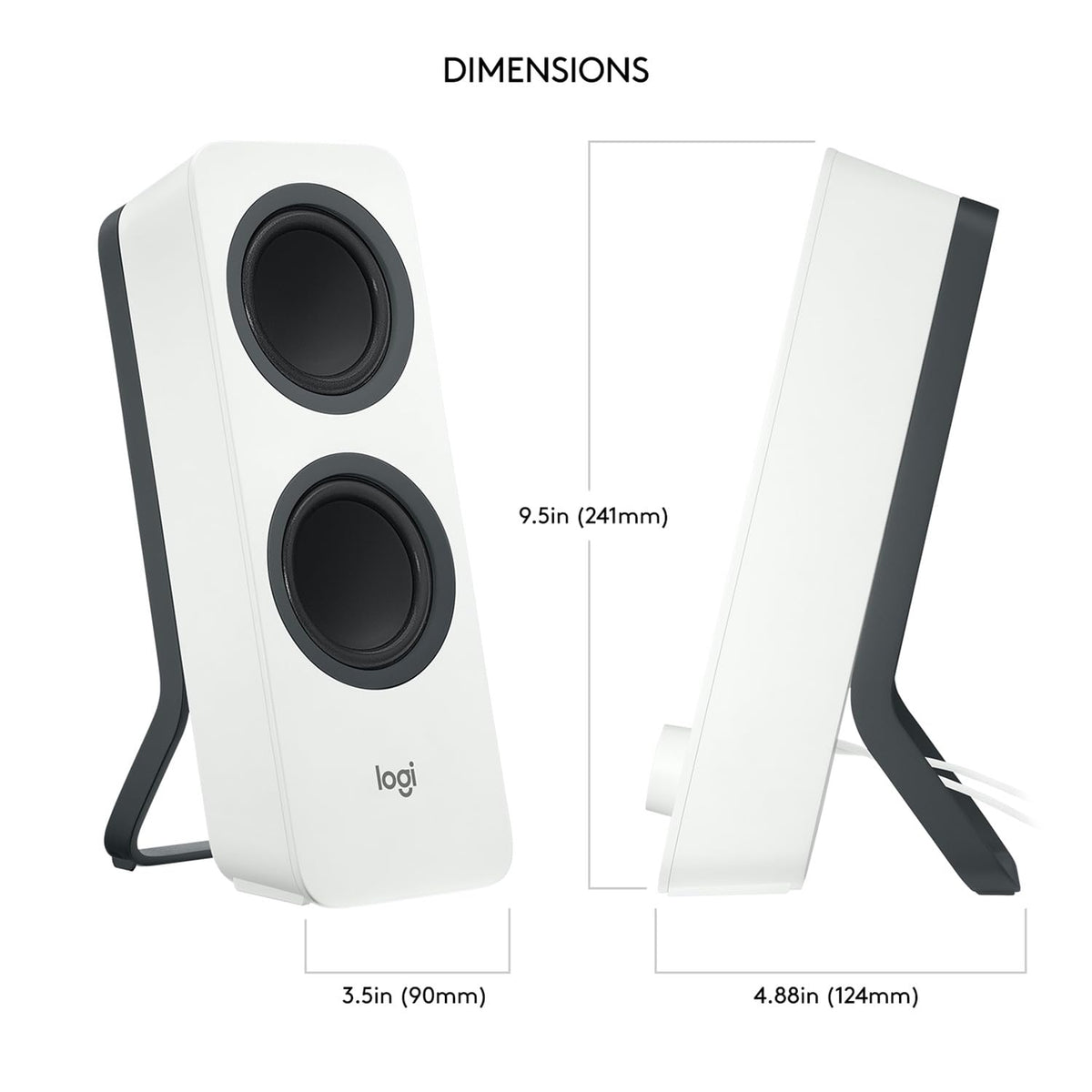 LOGITECH Z207 Speakers for PC 2.0-channel wireless Bluetooth 5 Watt Total white