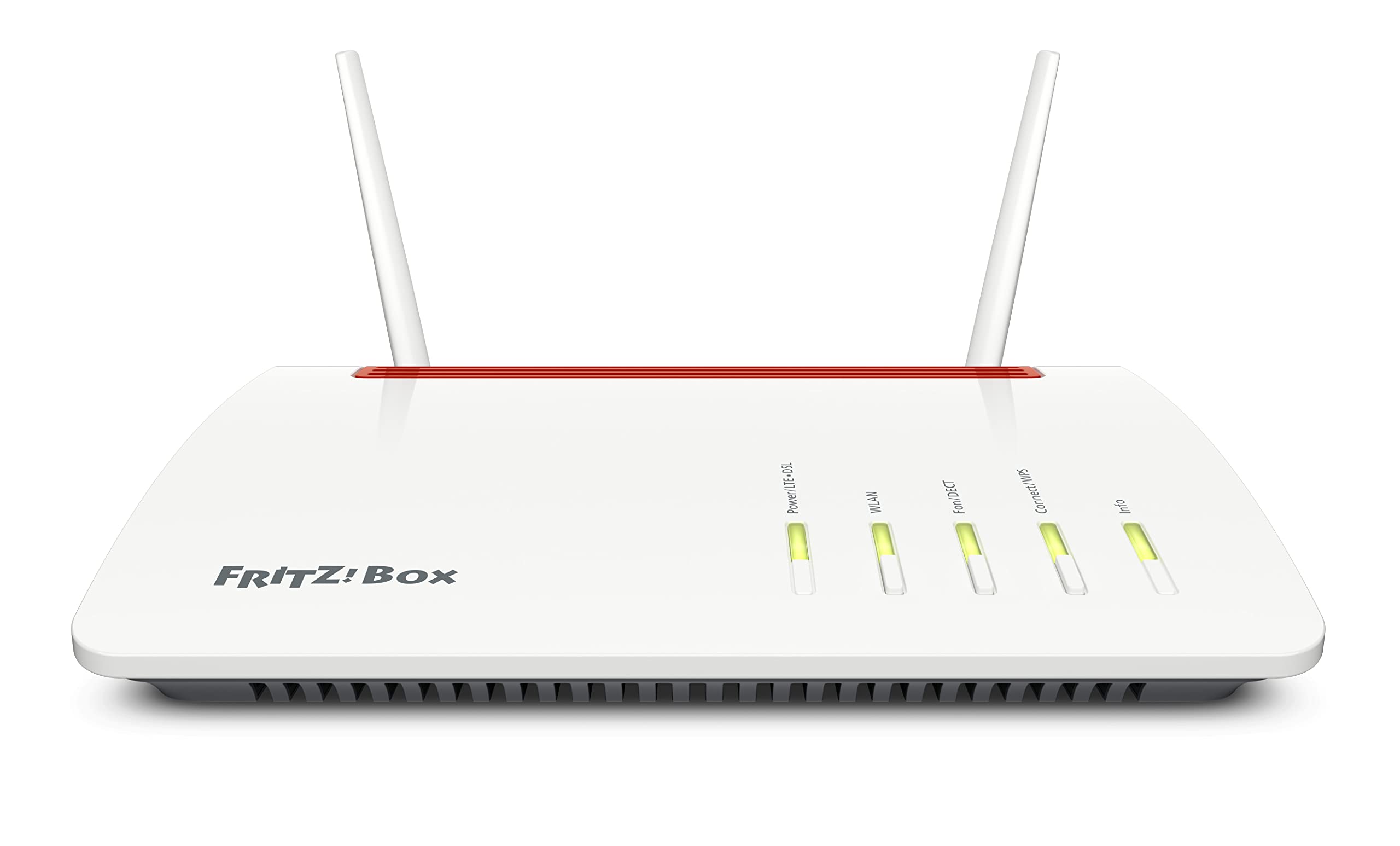 FRITZ!Box Box 6890 LTE routeur sans fil Gigabit Ethernet Bi-bande (2,4 GHz / 5 GHz) 4G Rouge, Blanc
