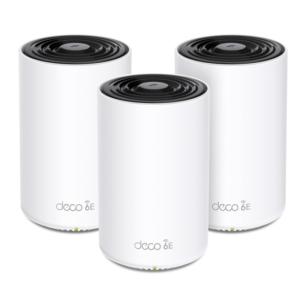 TP-LINK AXE5400 Whole Home Mesh Wi-Fi 6E System Tri-Band 574Mbps at 2.4GHz + 2402Mbps at 5GHz + 2402Mbps at 6GHz
