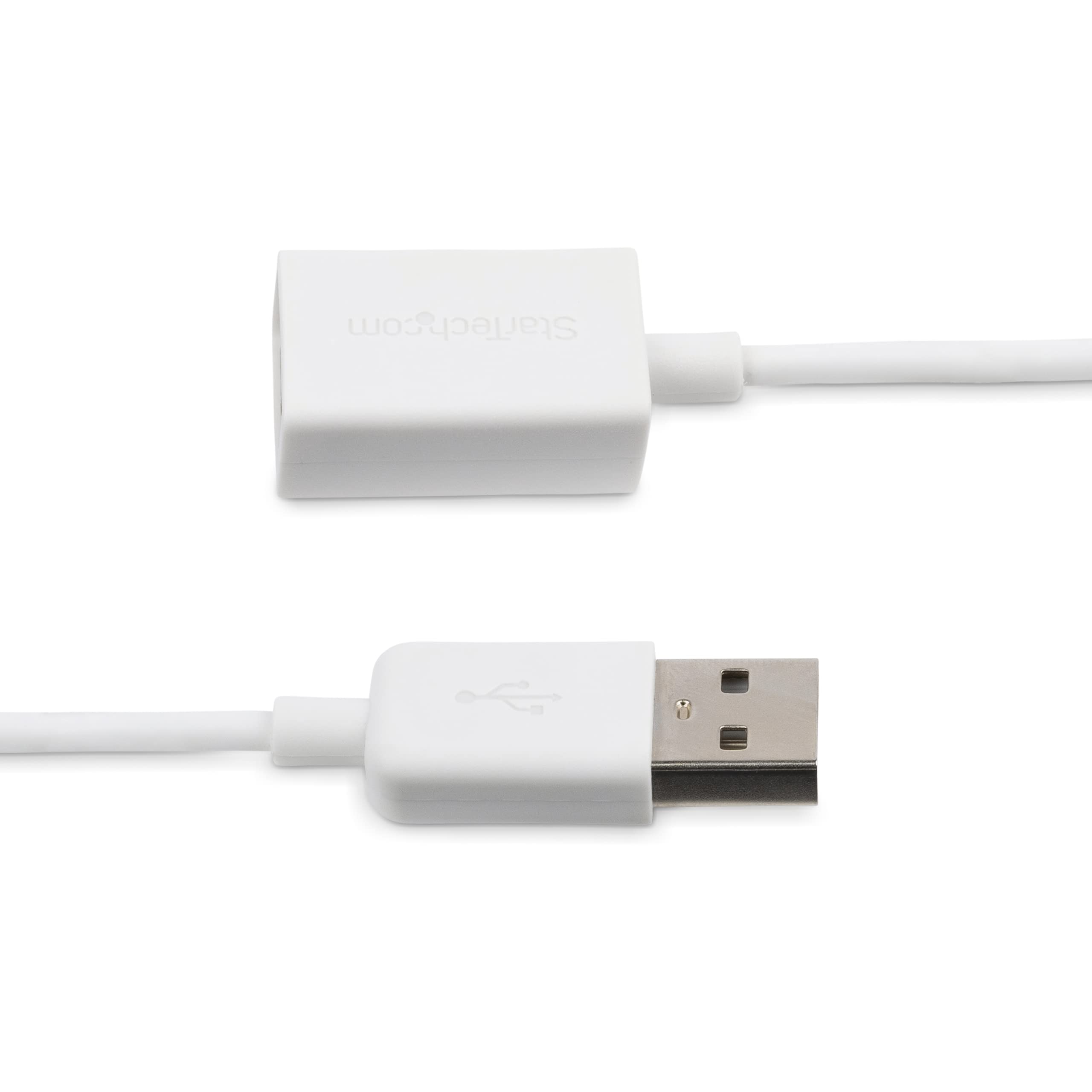 1m White USB 2.0 Extension Cable - M/F