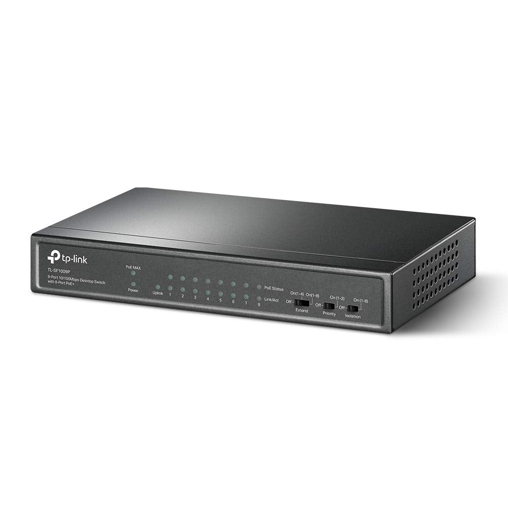 9-Port Desktop Switch 8-Port PoE+