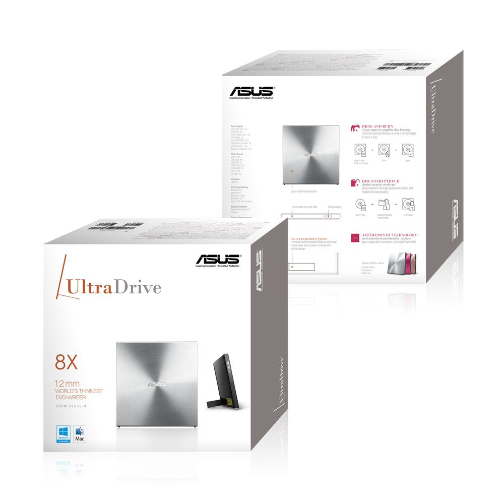 ASUS Graveur DVD externe x8 - Argenté